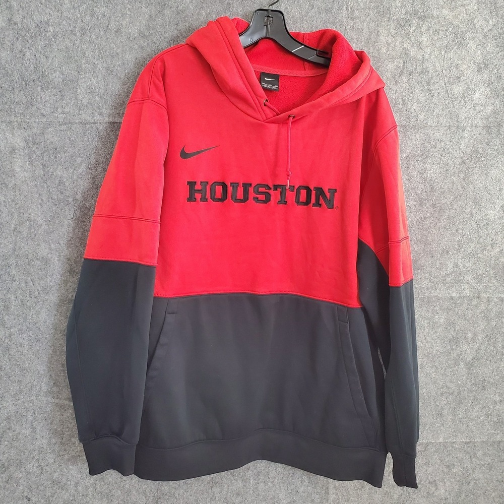 Nike Sportswear Club Hoodie Sweatshirt Mens 2XL Black Fleece Swoosh Activewear